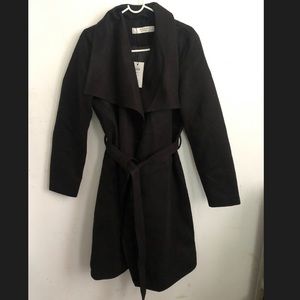 NEW ASOS black wrap coat